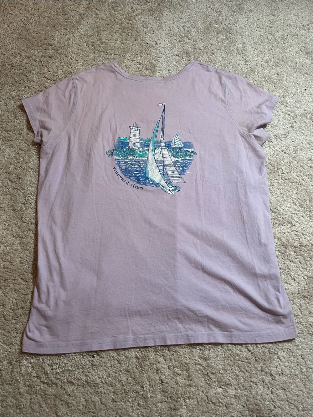 Vineyard Vines Lilac Logo Crewneck Tee